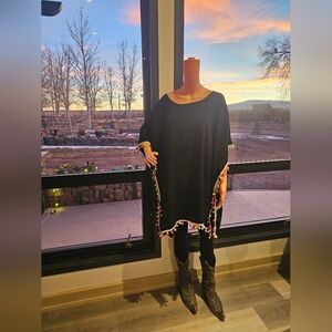 PONCHO with Chichis Pompoms By  Chic Soul